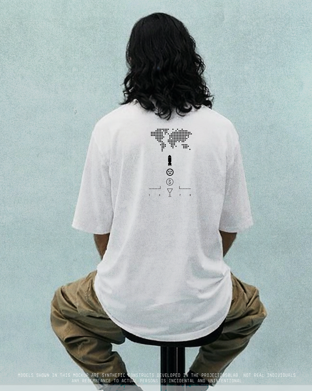 GLOBAL HEGEMONY // 240GSM SYSTEM ARTIFACT White // Unisex Oversized