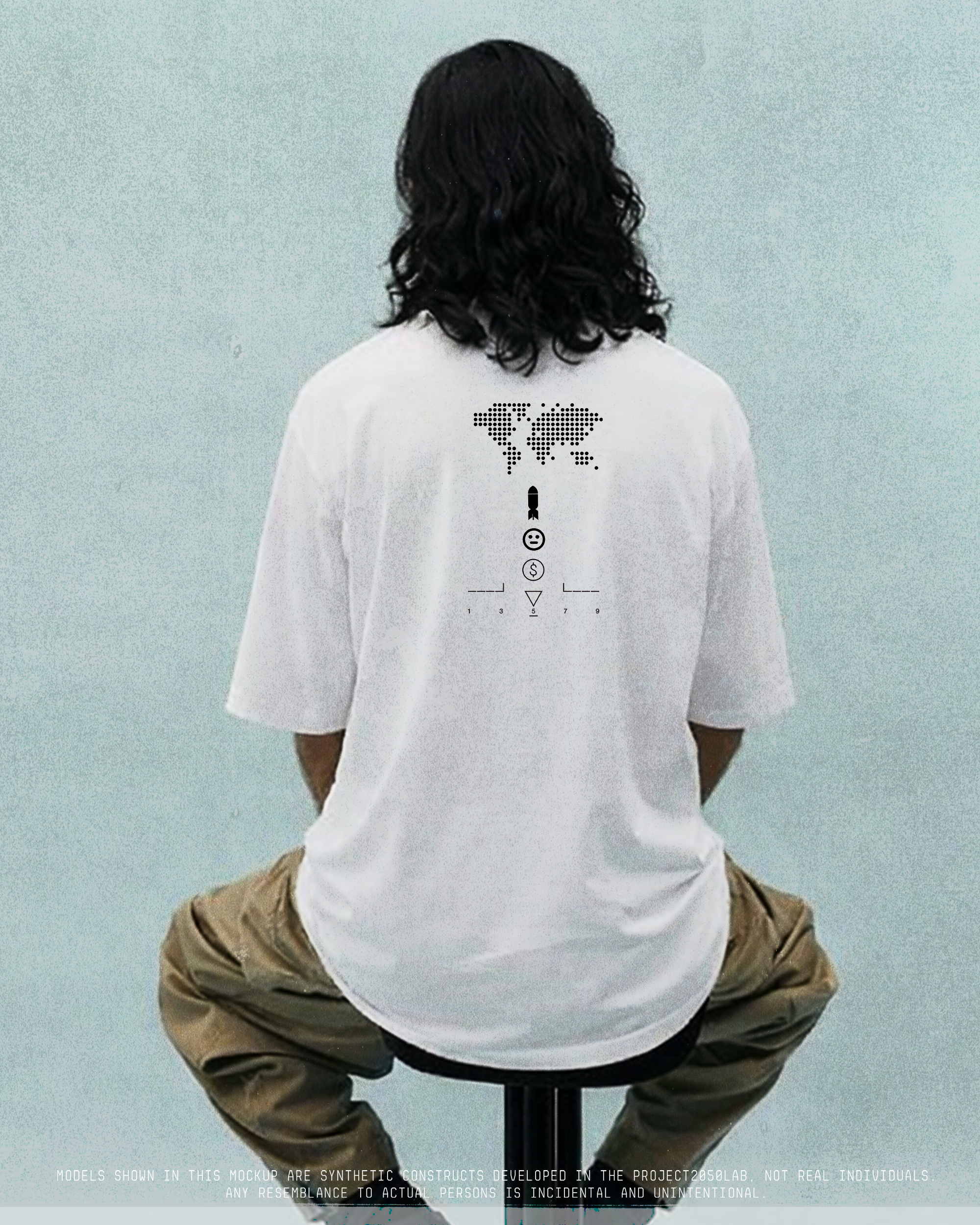 GLOBAL HEGEMONY // 240GSM SYSTEM ARTIFACT White // Unisex Oversized