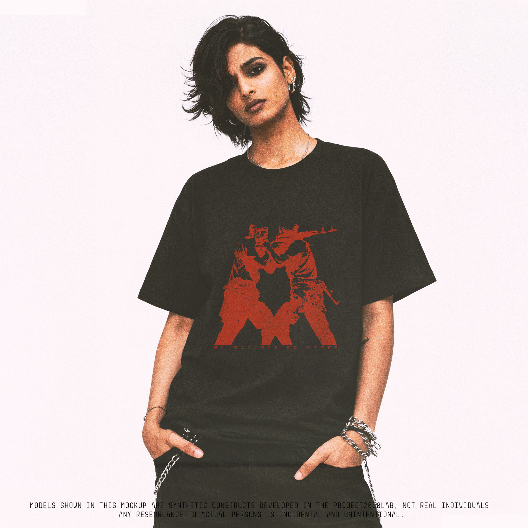 No Masters No Myths Unisex Oversized 240GSM Classic T-Shirt