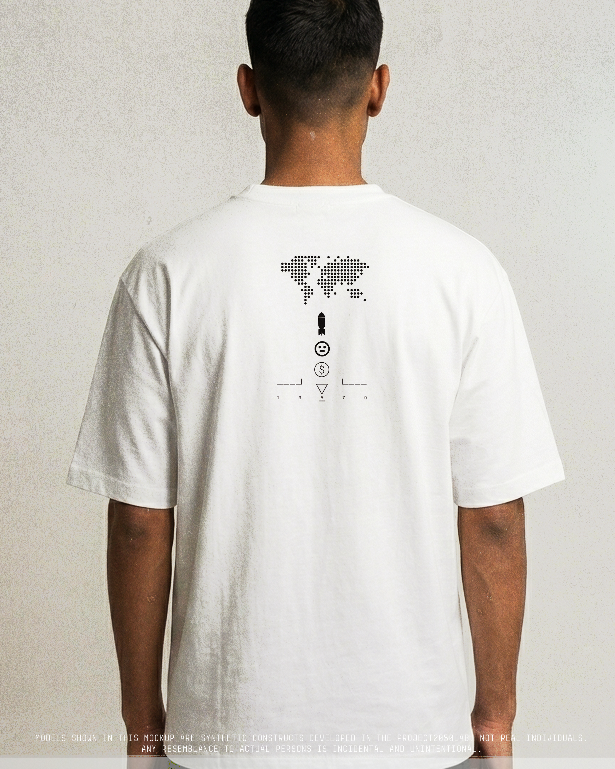 GLOBAL HEGEMONY // 180GSM SYSTEM ARTIFACT White // Unisex Oversized