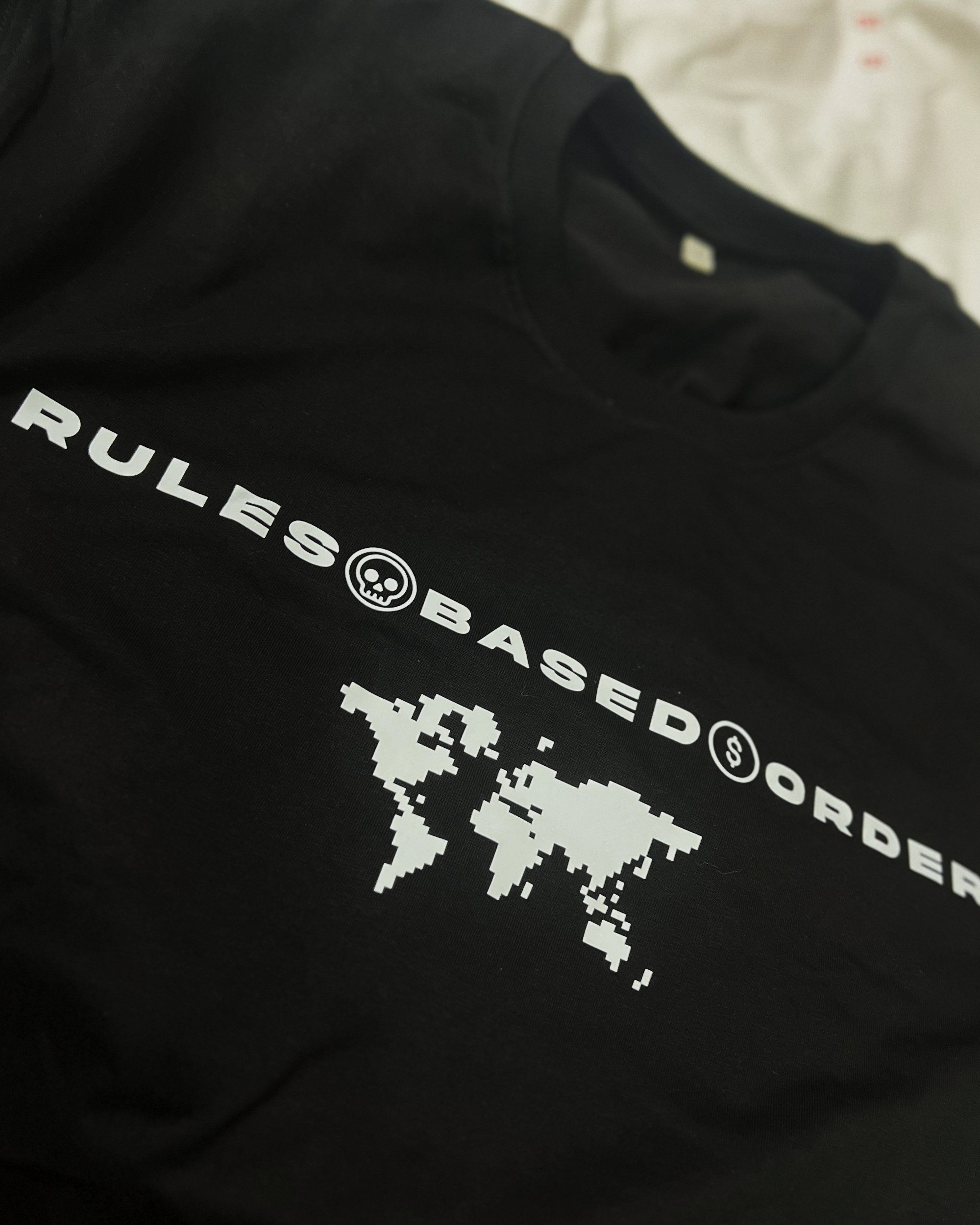 RULES BASED ORDER // 240GSM SYSTEM ARTIFACT Black // Unisex Oversized