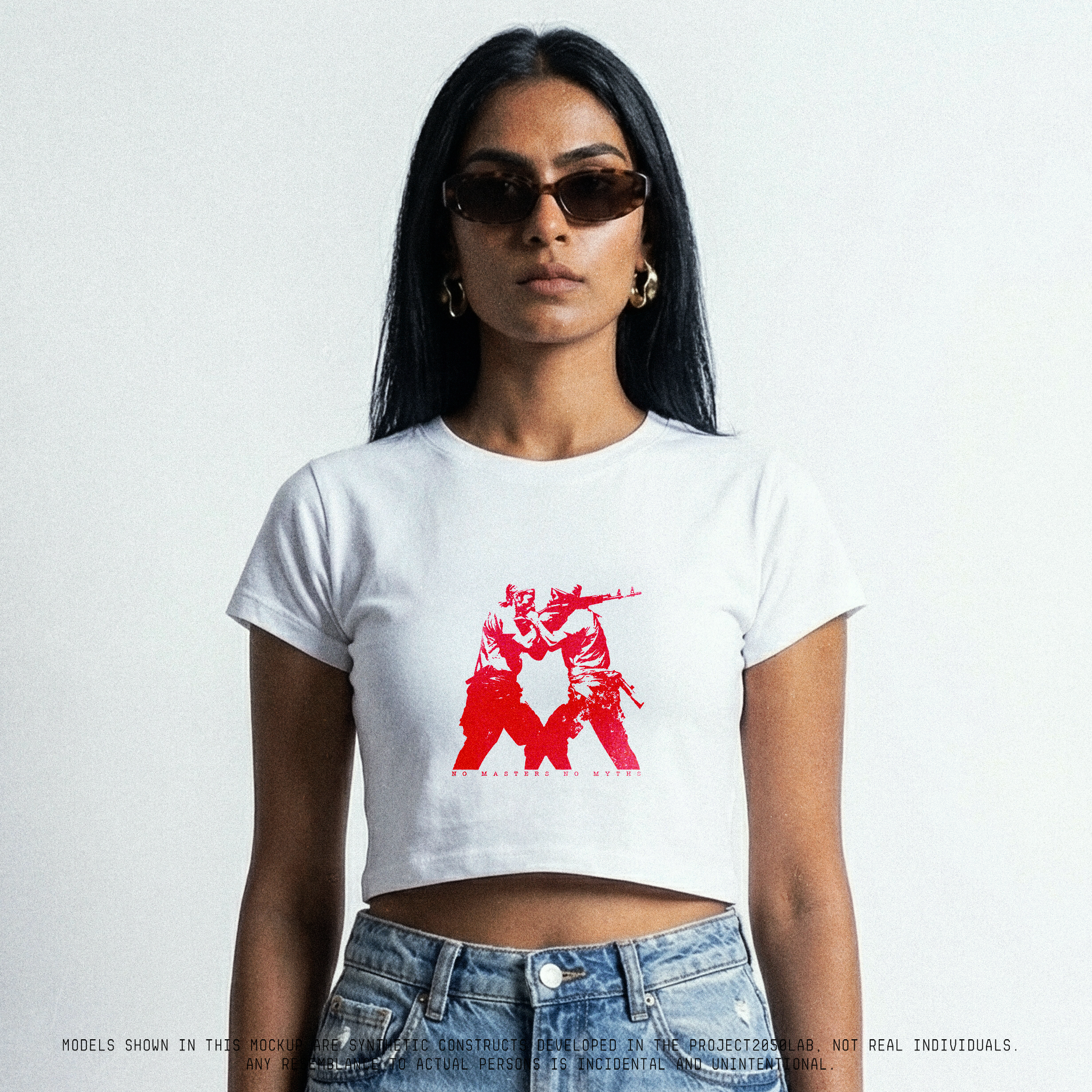 No Masters No Myths Female Crop Top