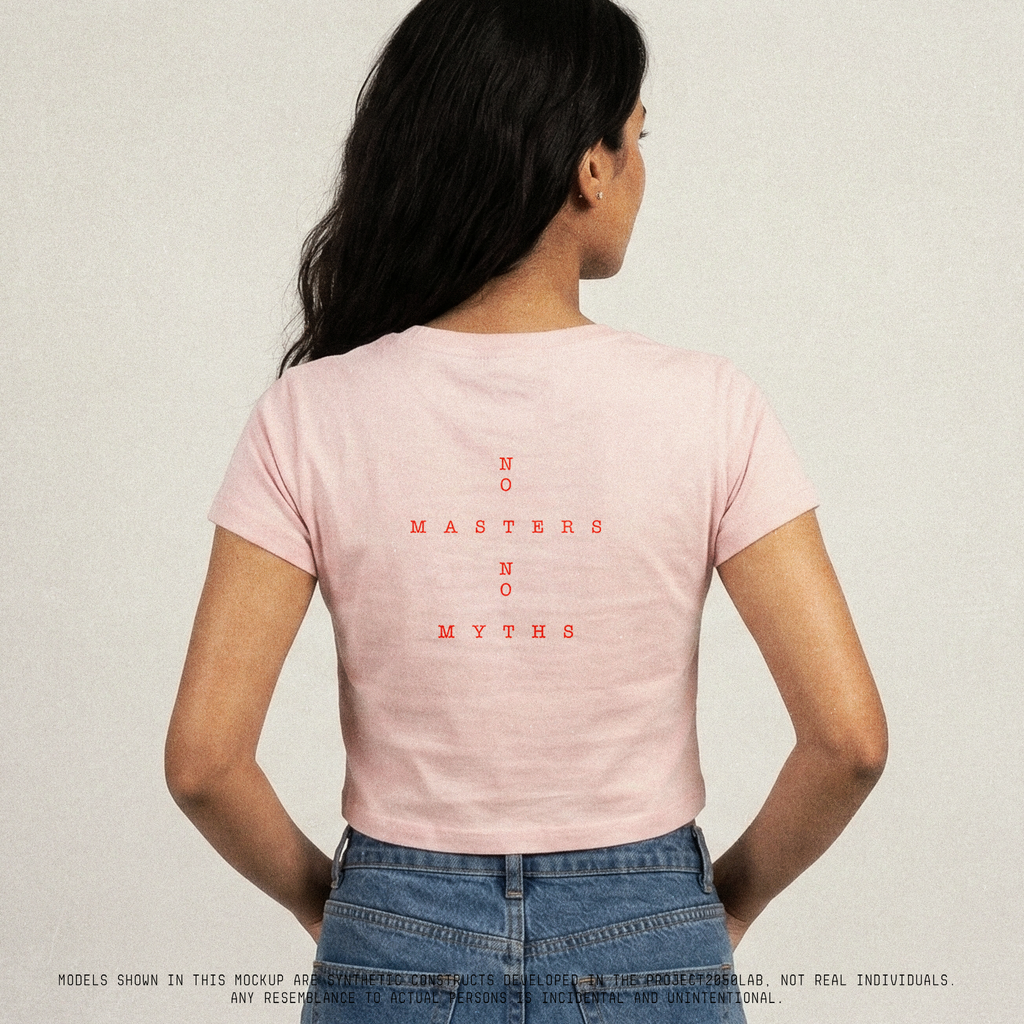 No Masters No Myths Female Crop Top