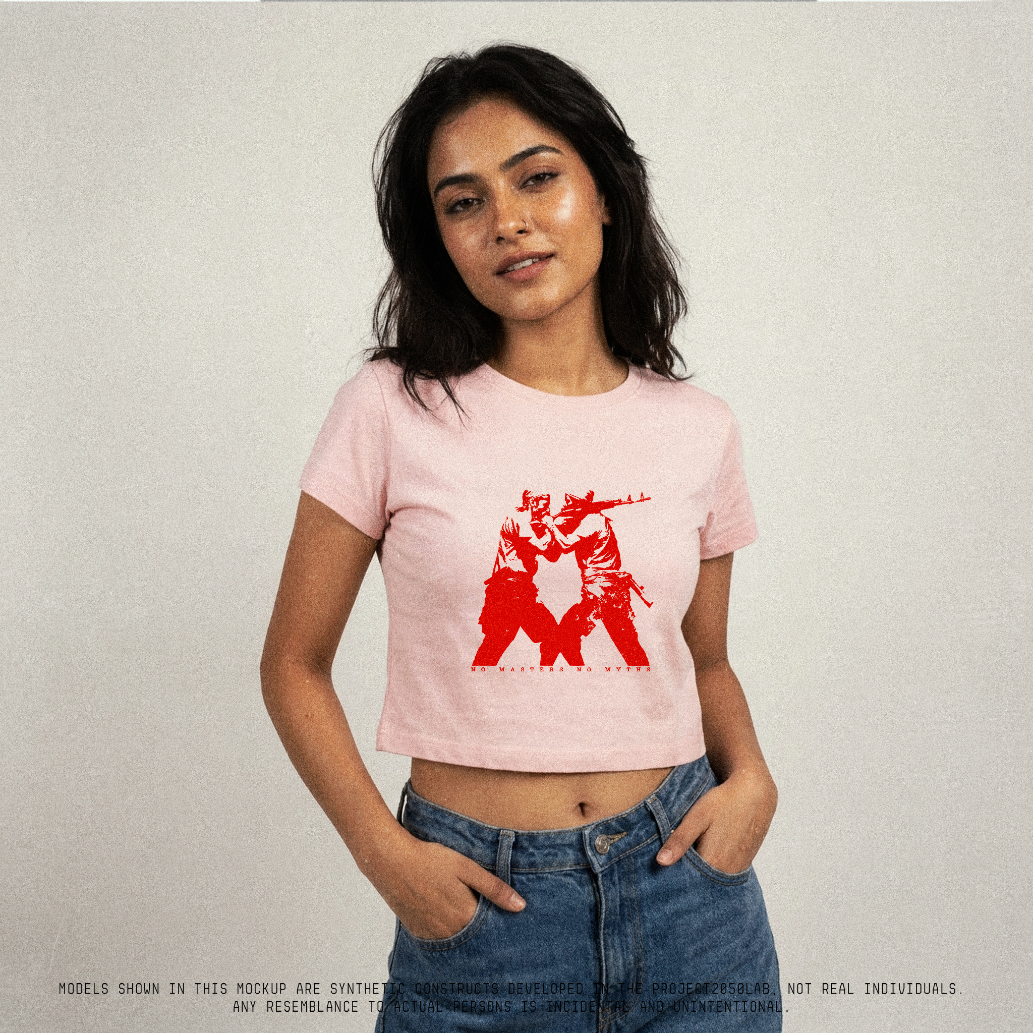 No Masters No Myths Female Crop Top