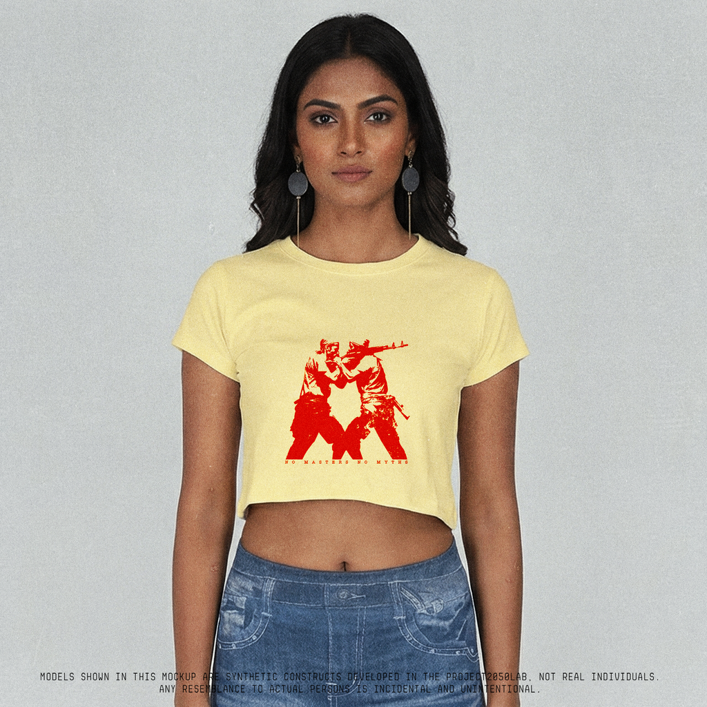 No Masters No Myths Female Crop Top