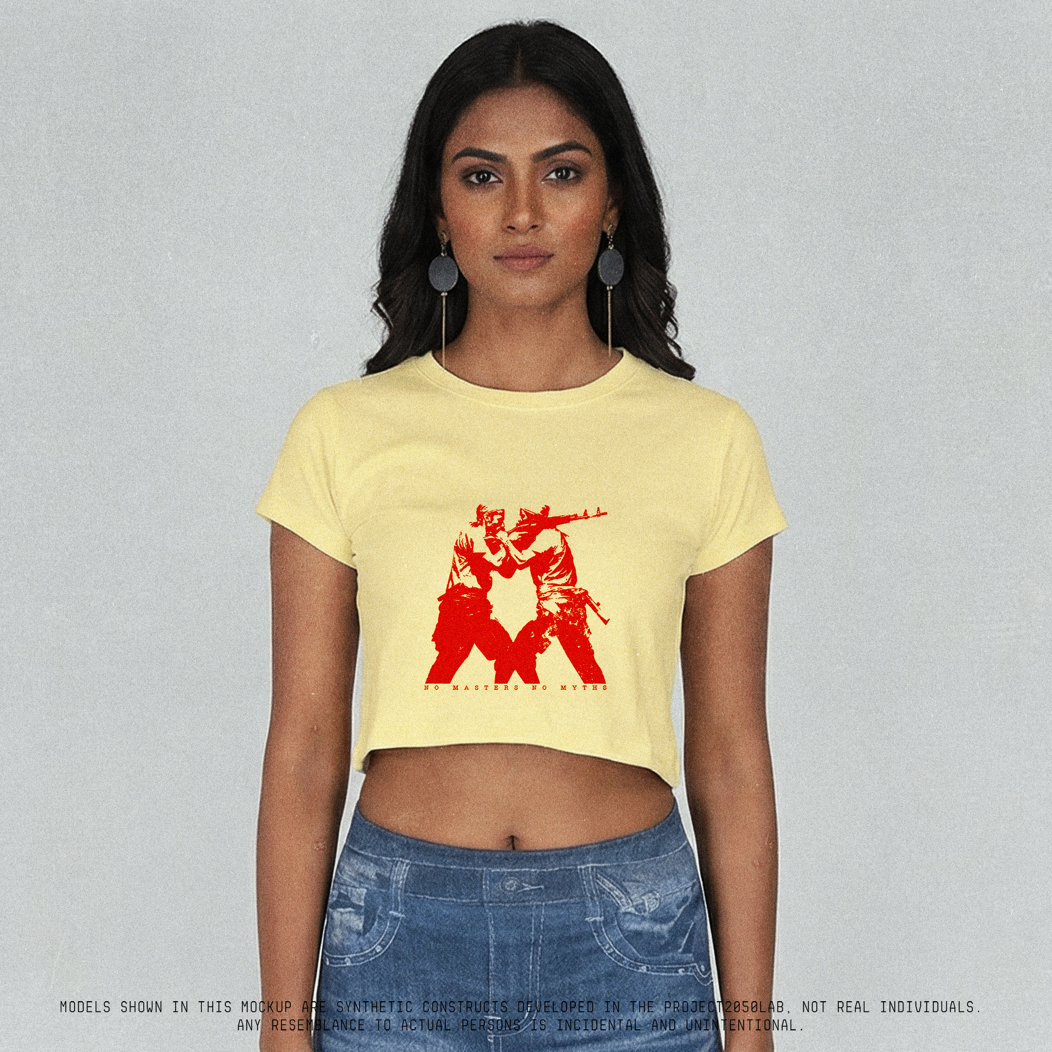 No Masters No Myths Female Crop Top