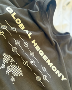 GLOBAL HEGEMONY // 180GSM SYSTEM ARTIFACT Black // Unisex Oversized