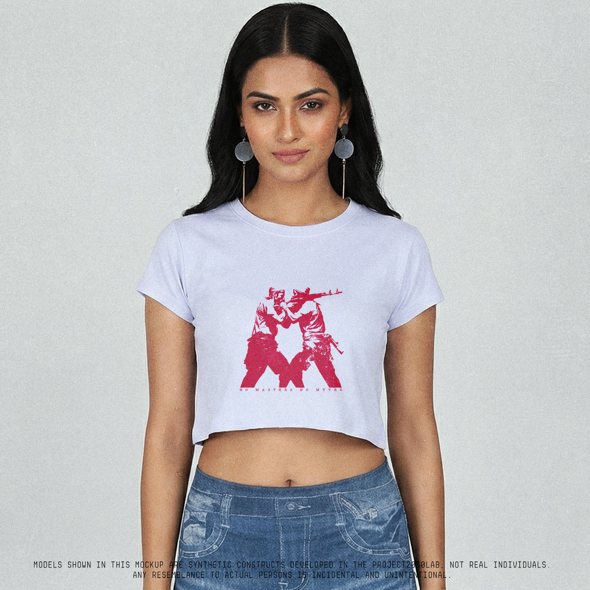 No Masters No Myths Female Crop Top