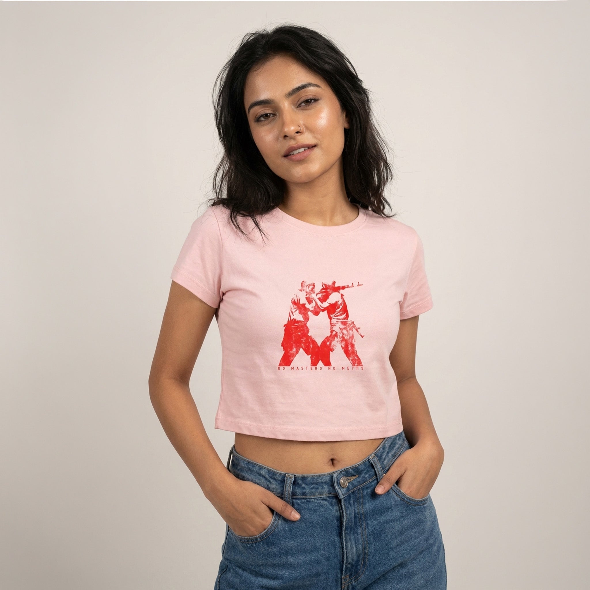 No Masters No Myths Female Crop Top