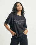 GLOBAL HEGEMONY // 240 GSM SYSTEM ARTIFACT Black // Unisex Oversized