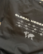 GLOBAL HEGEMONY // 180GSM SYSTEM ARTIFACT Black // Unisex Oversized