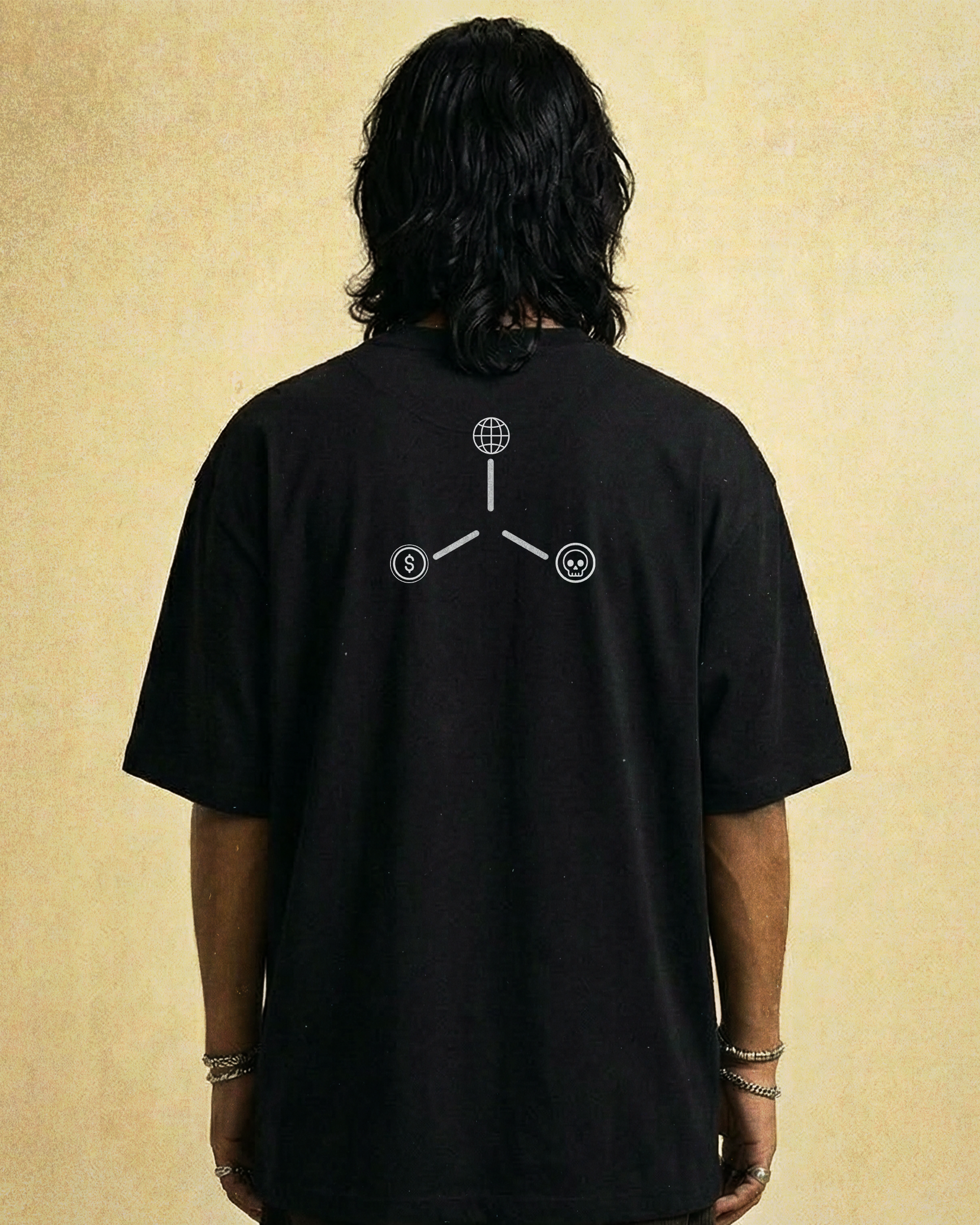 RULES BASED ORDER // 240GSM SYSTEM ARTIFACT Black // Unisex Oversized