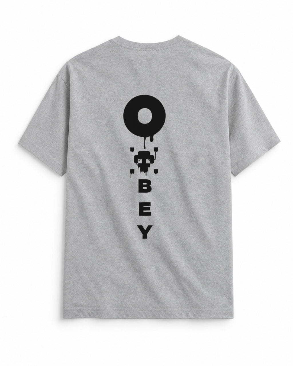 Obey Clean Oversized Classic – Grey Melange – Back