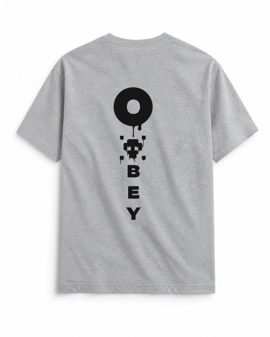 Obey Clean Oversized Classic – Grey Melange – Back