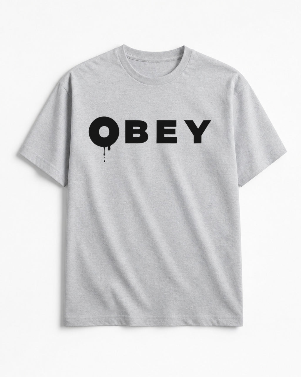 Obey Clean Oversized Classic – Grey Melange – Front