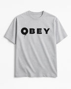 Obey Clean Oversized Classic – Grey Melange – Front