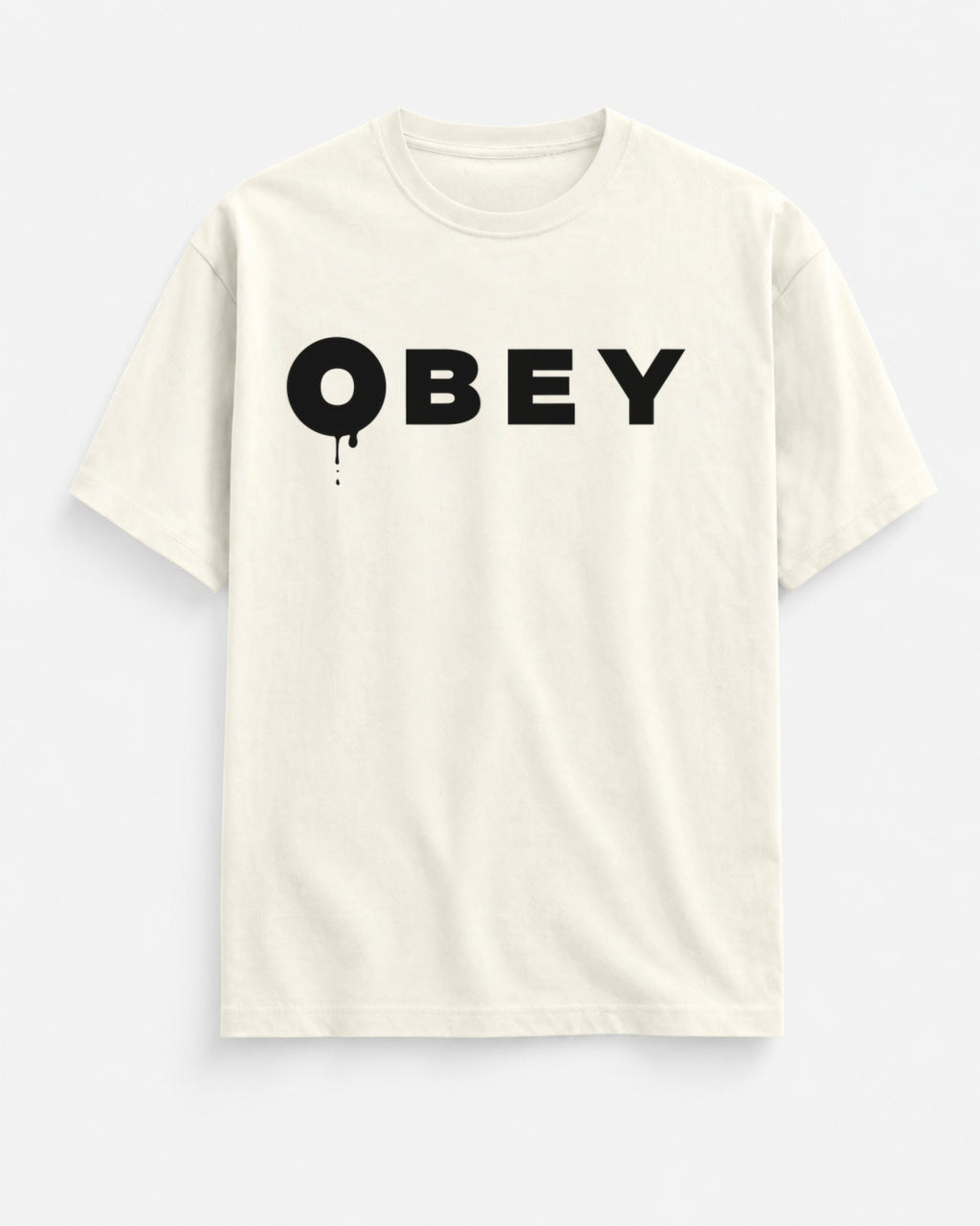 Obey Clean Oversized Classic – Off White – Front