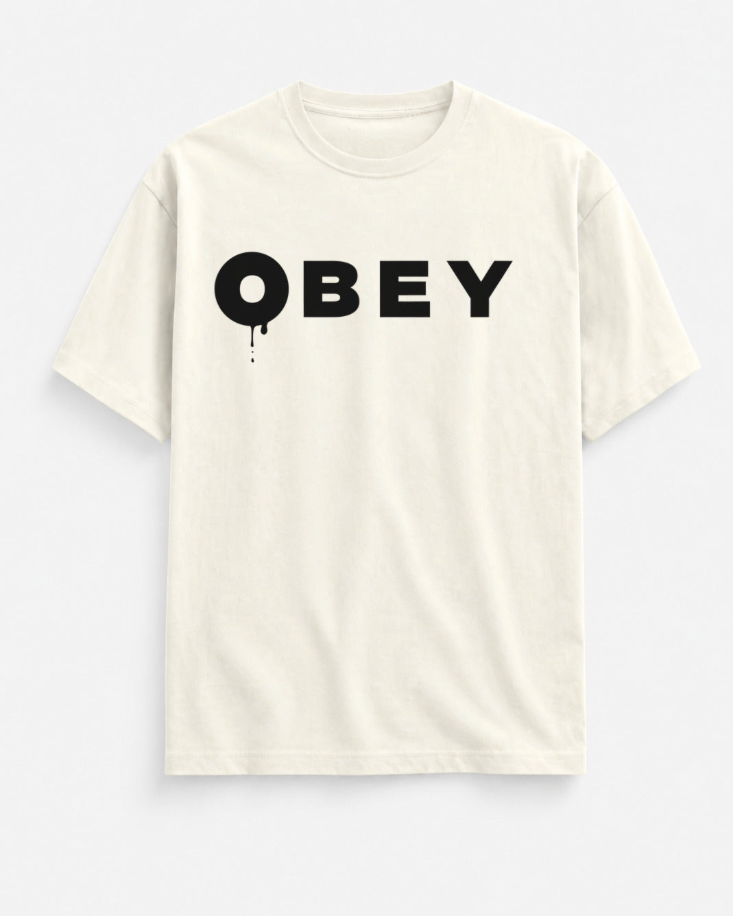 Obey Clean Oversized Classic – Off White – Front
