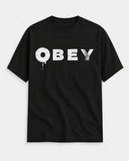 Obey Distressed Black Oversized Classic – Black – Front