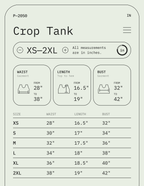 Size chart – Crop Tank