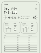 Size chart – Dry Fit T-Shirt