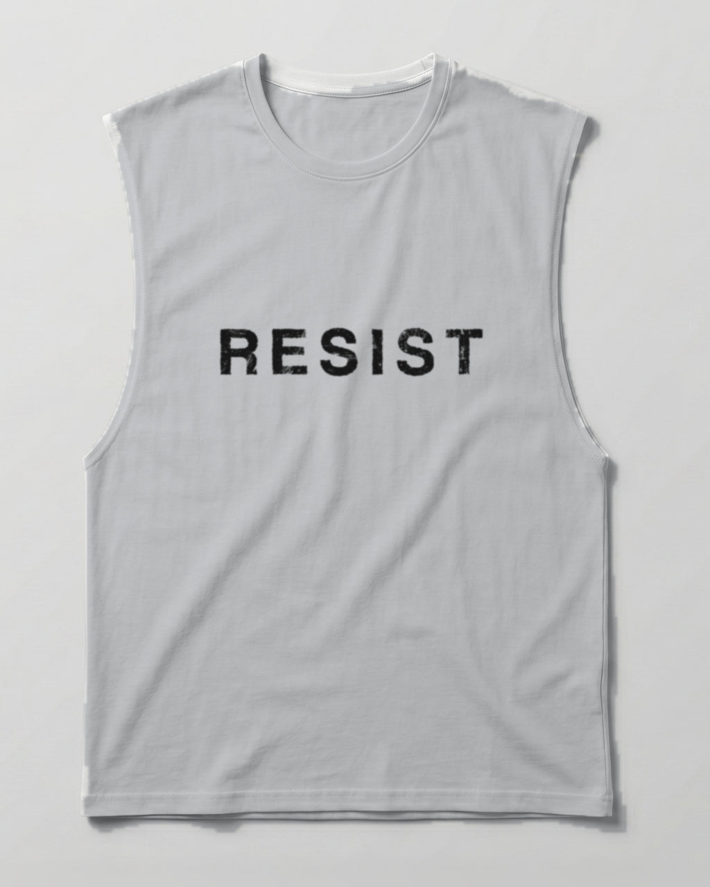 Resist Men's Sleeveless – Grey Melange – Front