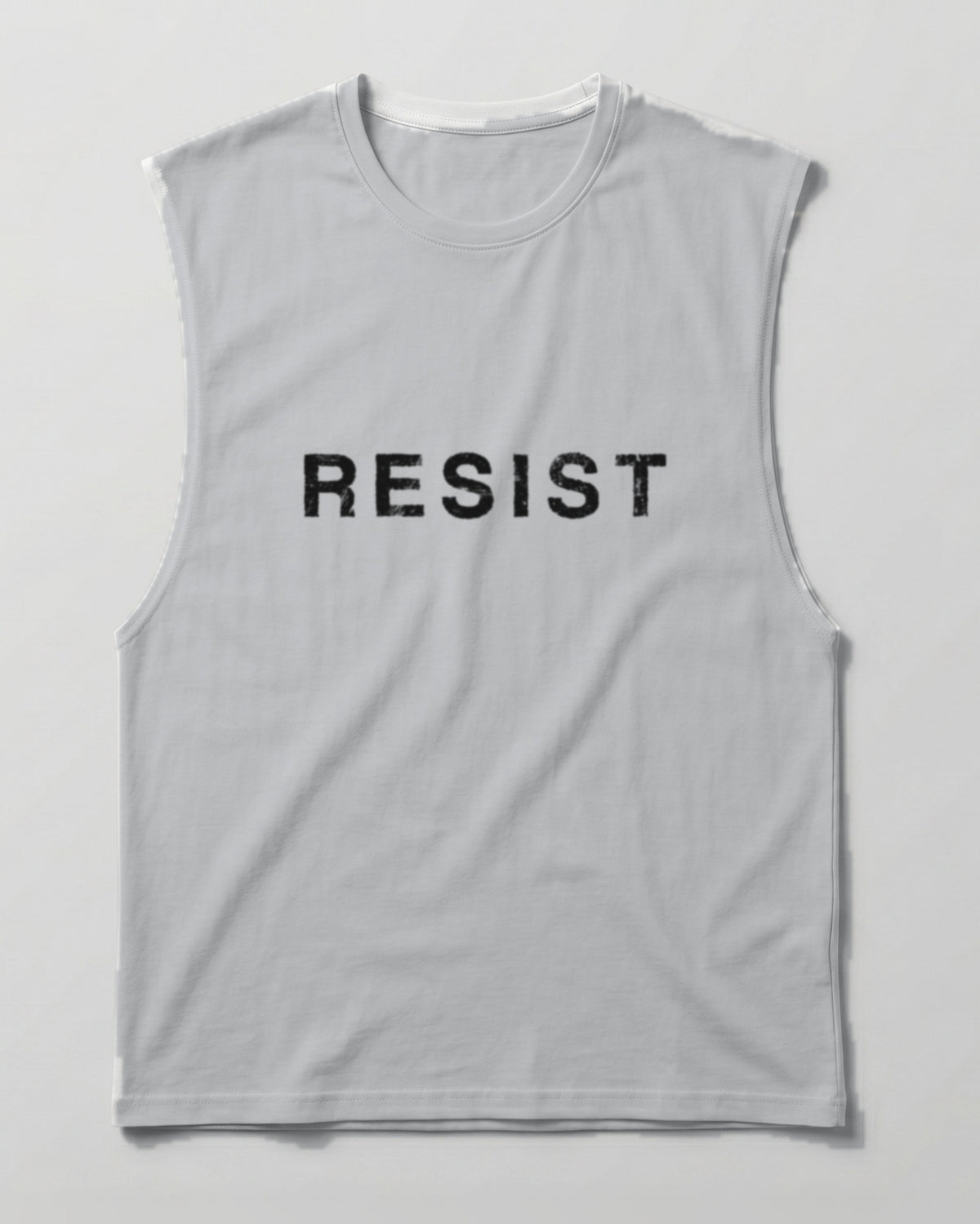 Resist Men's Sleeveless – Grey Melange – Front