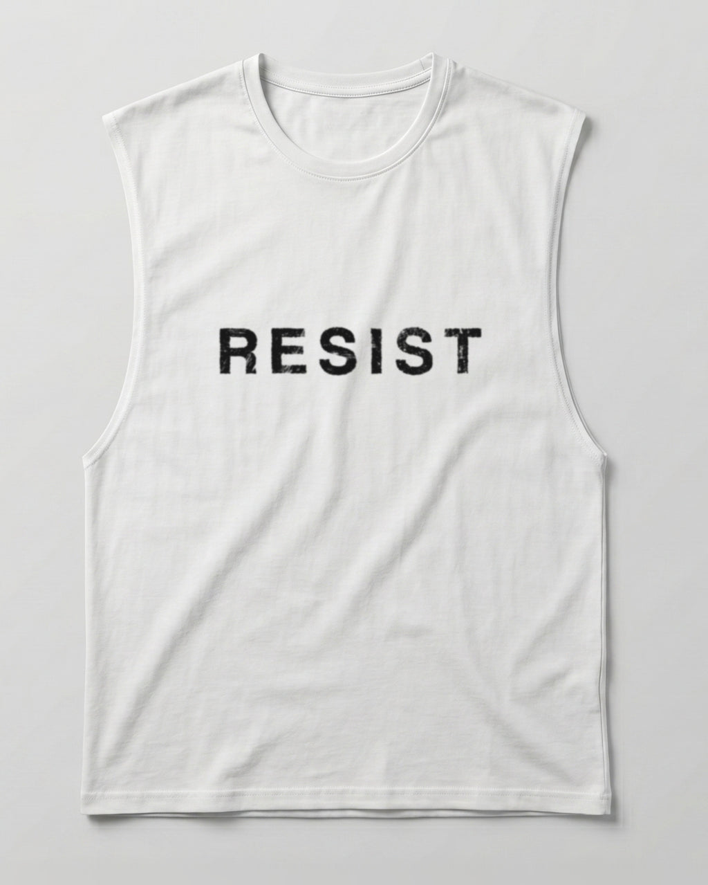 Resist Men's Sleeveless – White – Front
