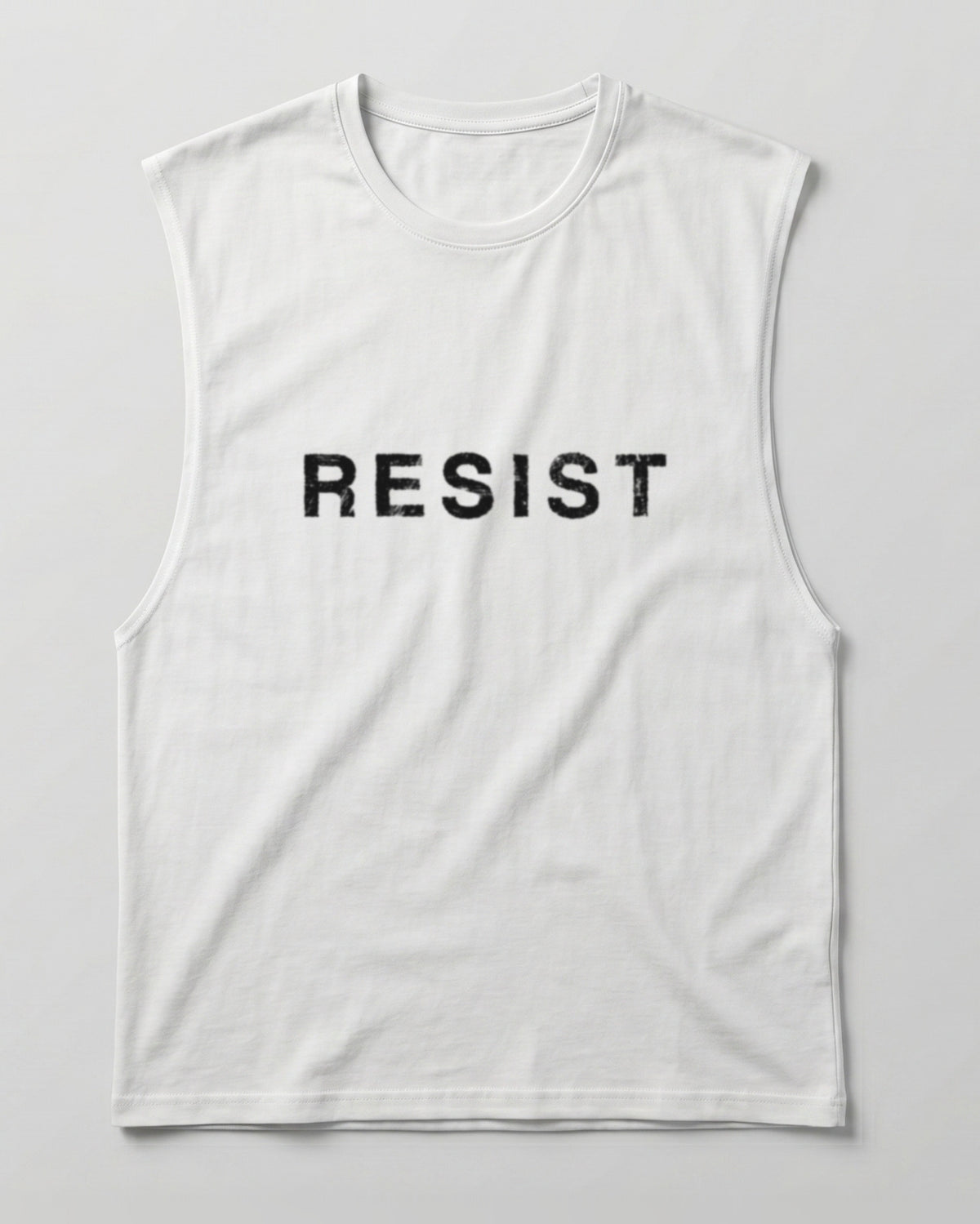 Resist Men's Sleeveless – White – Front