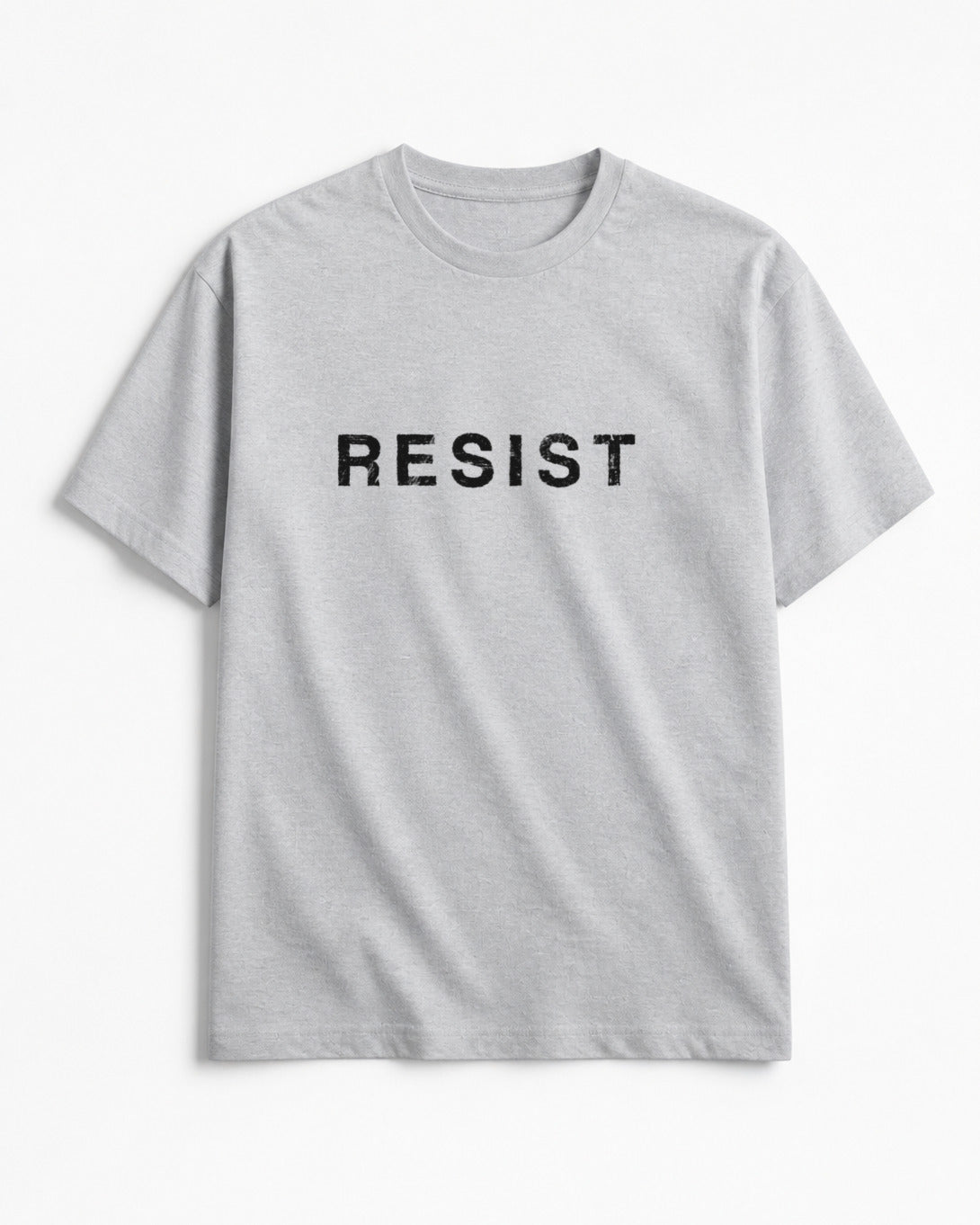 Resist Unisex Oversized Standard – Grey Melange – Front